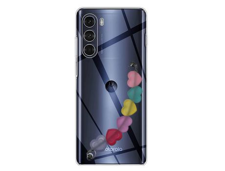 Funda cristal con Soporte Corazones para Motorola Moto G200