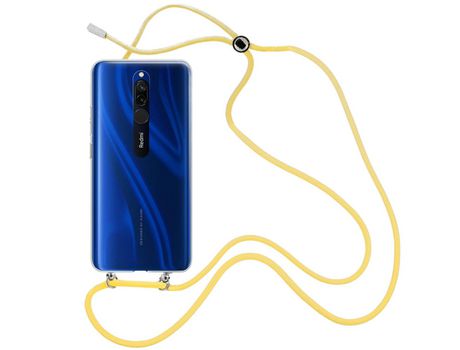 Funda cristal con Cordón Amarillo para Xiaomi Redmi 8