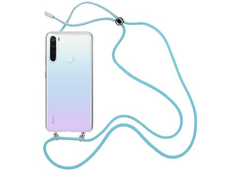 Funda cristal con Cordón azul para Xiaomi Redmi Note 8T
