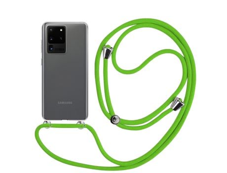 Funda cristal con Cordón verde para Samsung Galaxy S20 Ultra