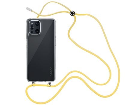 Funda cristal con Cordón Amarillo para Oppo Find X3 Pro
