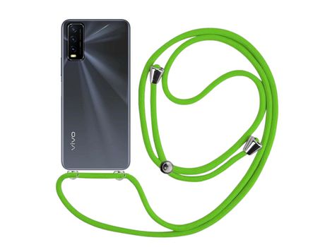 Funda cristal con Cordón verde para Vivo Y20s