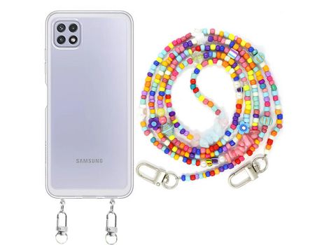 Funda cristal con Rosario colorful para Samsung Galaxy A22 5G