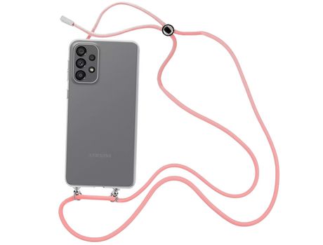 Funda cristal con Cordón rosa para Samsung Galaxy A53 5G