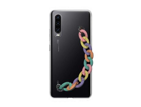 Funda cristal con Soporte rainbow para Huawei P30