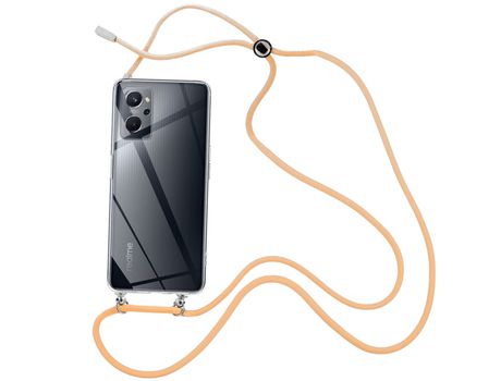 Funda cristal con Cordón Naranja para Realme 9i