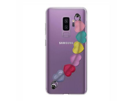 Funda cristal con Soporte Corazones para Samsung Galaxy S9 Plus