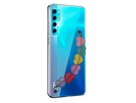 Funda cristal con Soporte Corazones para TCL 20 Pro