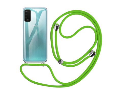 Funda cristal con Cordón verde para Wiko U10