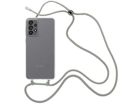 Funda cristal con Cordón Gris para Samsung Galaxy A33