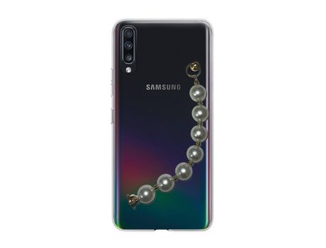 Funda cristal con Soporte pérola para Samsung Galaxy A70