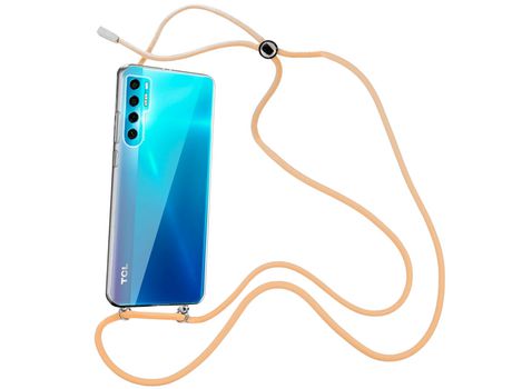 Funda cristal con Cordón Naranja para TCL 20 Pro