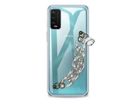 Funda cristal con Cordón Cadena azul para TCL 30 XL