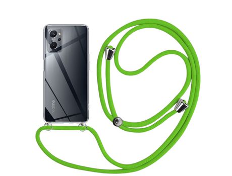 Funda cristal con Cordón verde para Realme 9i