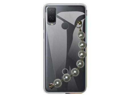 Funda cristal con Soporte pérola para Alcatel 1L 2021
