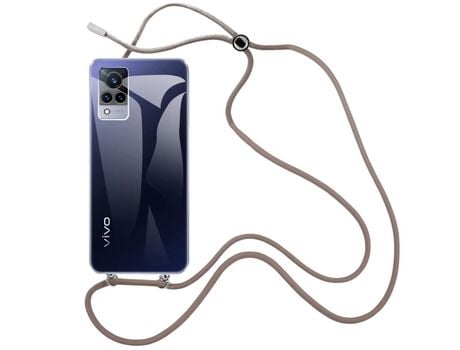 Funda cristal con Cordón Marrón para Vivo V21