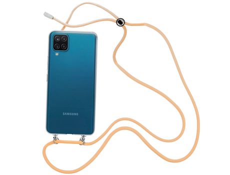 Funda cristal con Cordón Naranja para Samsung Galaxy M12