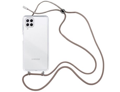 Funda cristal con Cordón Marrón para Samsung Galaxy M22