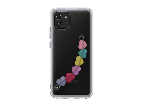 Funda cristal con Soporte Corazones para Samsung Galaxy A03