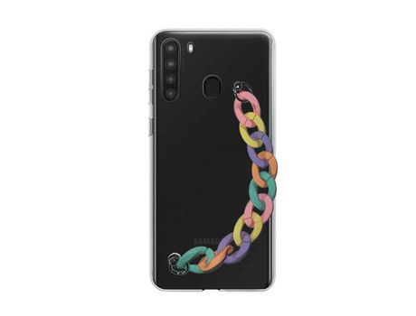 Funda cristal con Soporte rainbow para Samsung Galaxy A21