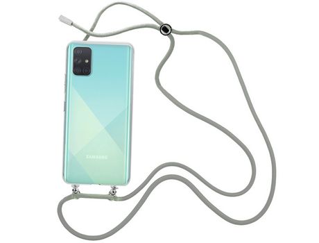 Funda cristal con Cordón Gris para Samsung Galaxy A51
