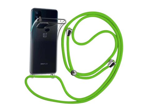 Funda cristal con Cordón verde para Oneplus Nord N10