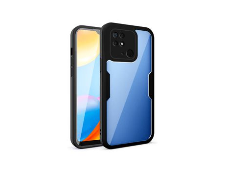Carcasa Anti-Crash 360 Protection a Prueba de Choque Frente y Verso para Xiaomi Redmi 9C PHONECARE Negro