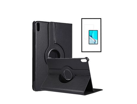 Kit Funda Protección Rotativa 360 + Película de Cristal Templado GorilasGlass para Huawei MatePad 10.4 (2022) - Negro