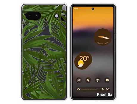 Funda Silicona Transparente para Google Pixel 6A diseño Jungla Dibujos