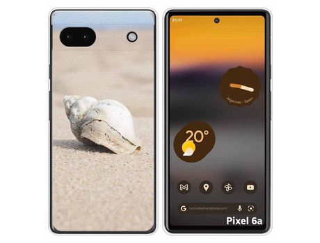 Funda Silicona para Google Pixel 6A diseño Concha Dibujos
