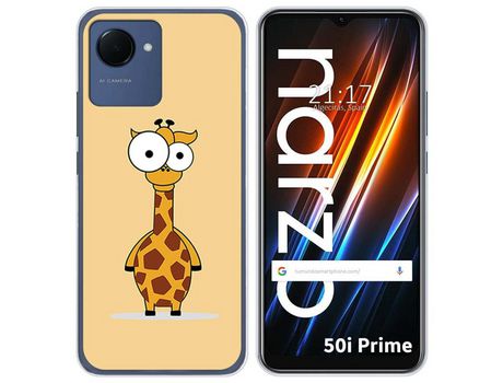Funda Silicona para Realme Narzo 50i Prime diseño Jirafa Dibujos