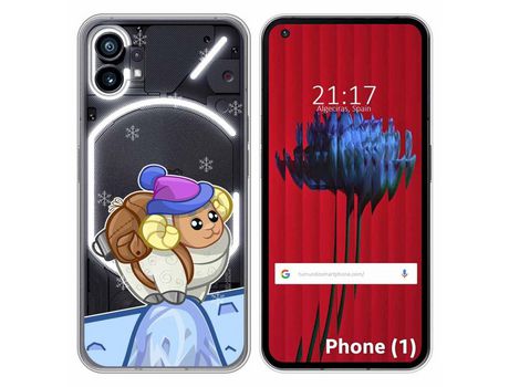 Funda Silicona Transparente para Nothing Phone 1 diseño Cabra Dibujos