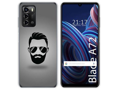 Funda Silicona para ZTE Blade A72 diseño Barba Dibujos