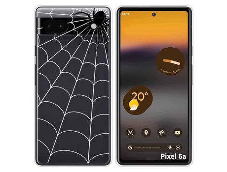 Funda Silicona Transparente para Google Pixel 6A diseño Araña Dibujos