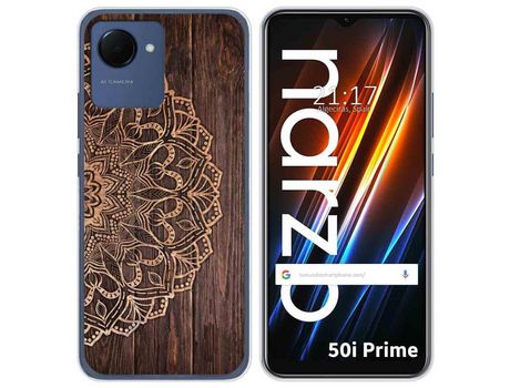 Funda Silicona para Realme Narzo 50i Prime diseño Madera 06 Dibujos