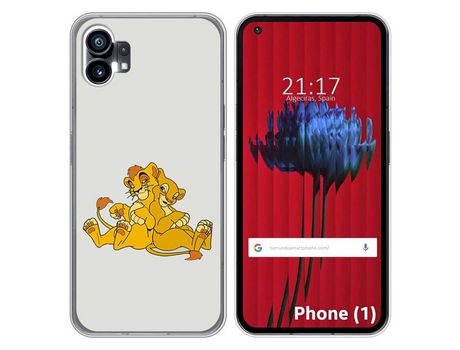 Funda Silicona para Nothing Phone 1 diseño Leones Dibujos