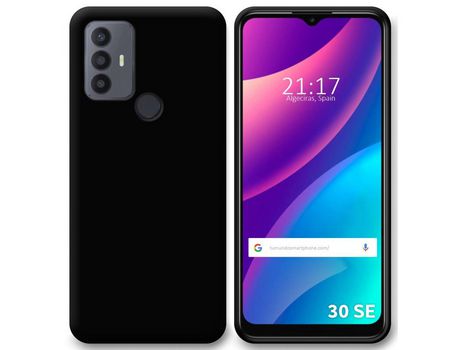 Funda Silicona Gel TPU Negra para TCL 30 SE / 30E / 306