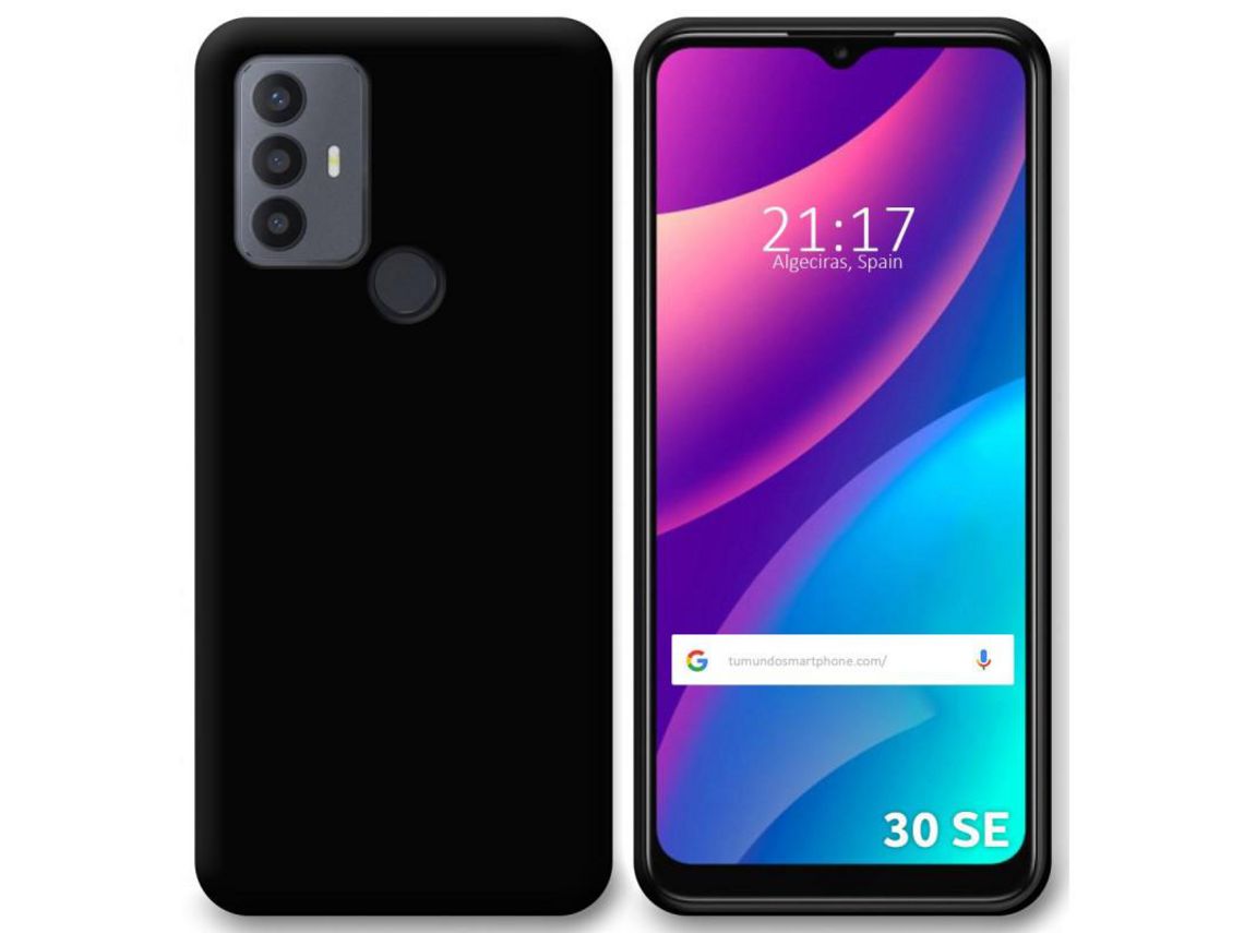 Funda Silicona Gel TPU Negra para TCL 30 SE / 30E / 306