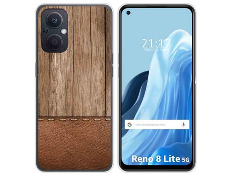 Funda Silicona para Oppo Reno 8 Lite 5G diseño Madera 09 Dibujos