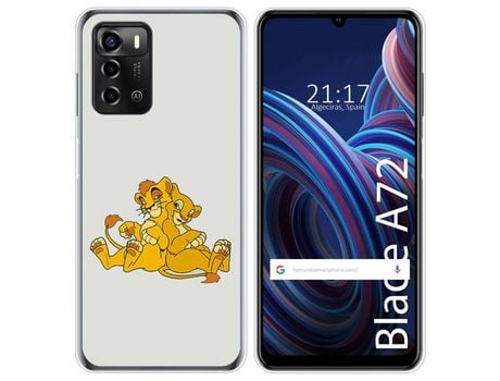 Funda Silicona para ZTE Blade A72 diseño Leones Dibujos