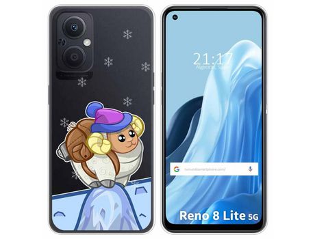 Funda Silicona Transparente para Oppo Reno 8 Lite 5G diseño Cabra Dibujos