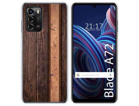 Funda Silicona para ZTE Blade A72 diseño Madera 05 Dibujos