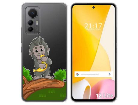 Funda Silicona Transparente para Xiaomi 12 Lite 5G diseño Mono Dibujos