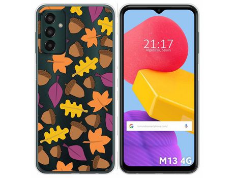 Funda Silicona Transparente para Samsung Galaxy M13 4G diseño Otoño Dibujos