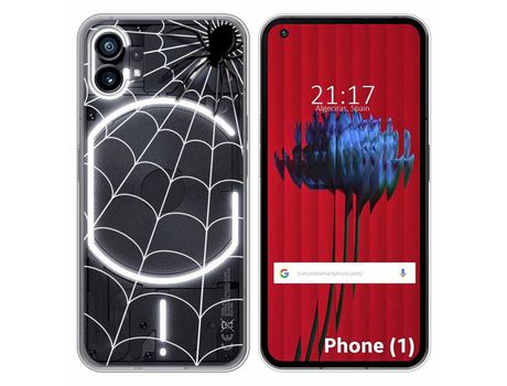 Funda Silicona Transparente para Nothing Phone 1 diseño Araña Dibujos
