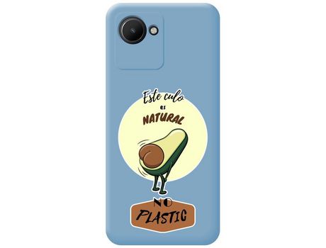 Funda Silicona Líquida Azul para Realme Narzo 50i Prime diseño Culo Natural Dibujos