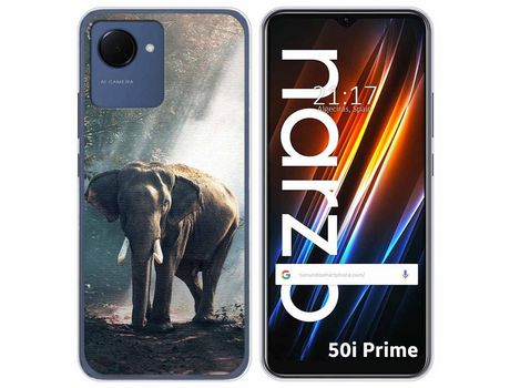 Funda Silicona para Realme Narzo 50i Prime diseño Elefante Dibujos