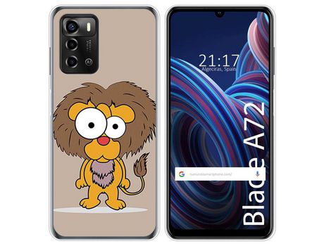 Funda Silicona para ZTE Blade A72 diseño Leon Dibujos