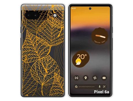Funda Silicona Transparente para Google Pixel 6A diseño Hojas Dibujos