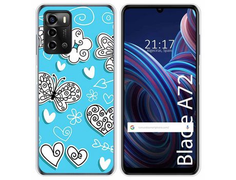 Funda Silicona para ZTE Blade A72 diseño Mariposas Dibujos